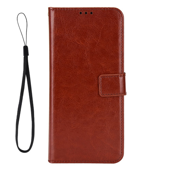 Flip case for Infinix Note 30, Crazy Horse Wallet, brown