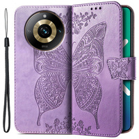 Flip case for Realme 11 Pro / 11 Pro +, Butterfly, purple