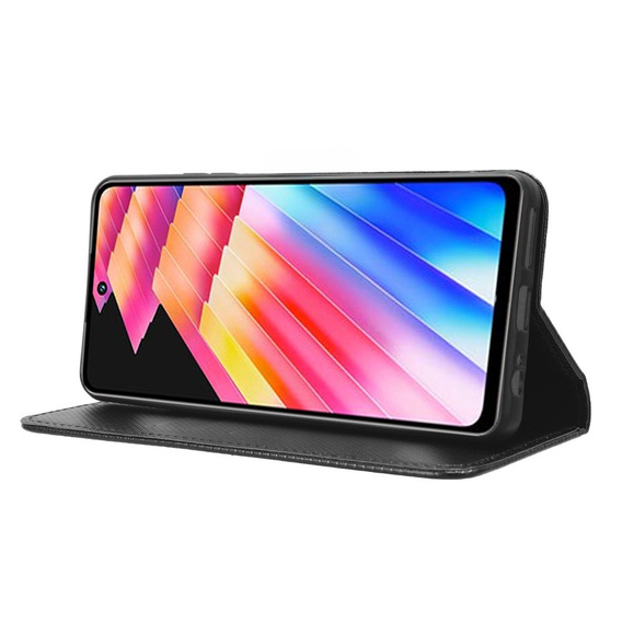 Case for Xiaomi Redmi Note 13 4G, Smart Magnet, Black + 9H Glass