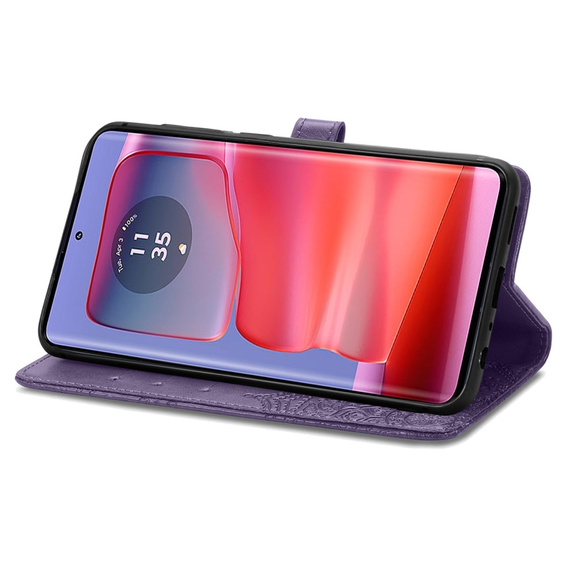 Flip case for Motorola Edge 50 Pro, Mandala, purple