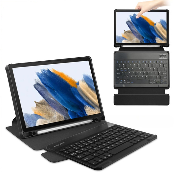 Keyboard case for Samsung Galaxy Tab A9+, Rotary 360° Leather, black