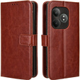 Flip case for Realme GT 6 / 6T, Crazy Horse Wallet, brown