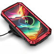 Case for iPhone 15 Pro Max, R-JUST, armoured, red / black