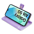 Flip case for Samsung Galaxy A16, Wallet Zipper Pocket, purple
