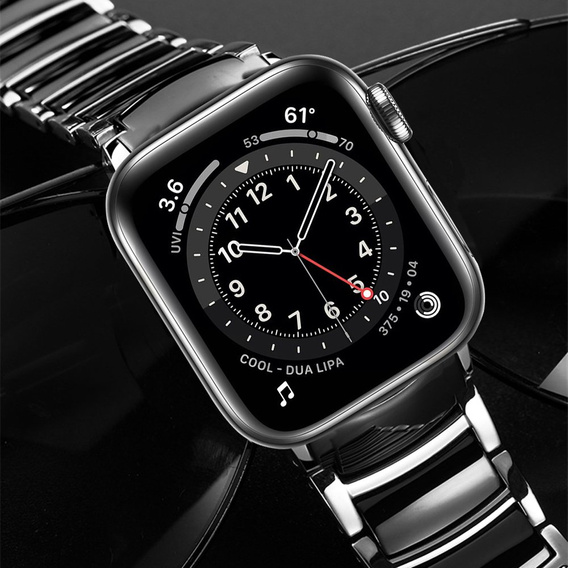 Bracelet Stainless for Apple Watch 1/2/3/4/5/6/7/8/SE/ULTRA (42/44/45/49 MM) - Silver/Black