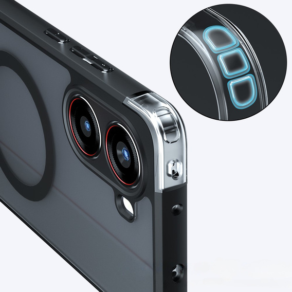 Case for Xiaomi Poco X7 Pro 5G, for MagSafe, ERBORD Matt Case, black