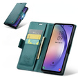 CASEME flip case for Samsung Galaxy A54 5G, Litchi Wallet, green