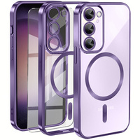 Case for Samsung Galaxy S23, Electro MagSafe, purple + Screen Glass