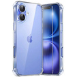 Case for iPhone 16, Erbord Dropproof, transparent + Glass