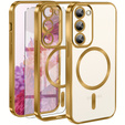 Case for Samsung Galaxy S20 FE, Electro MagSafe, gold + Screen Glass