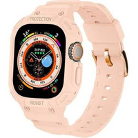 Sillicone Stripe with case for Apple Watch Ultra 49mm, Pink