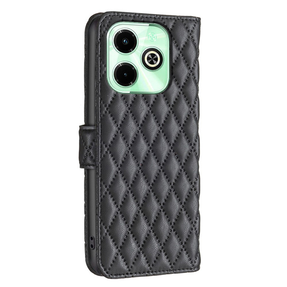 Flip case for Infinix Hot 40i, Wallet, BINFEN COLOR, black