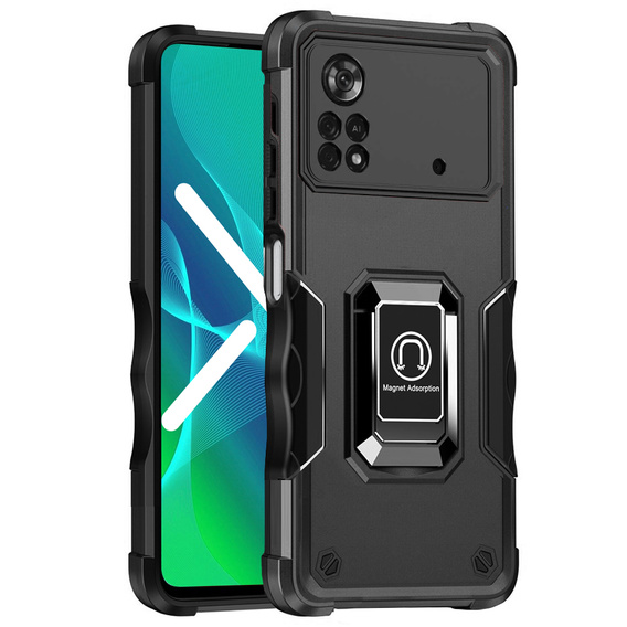 Case for Xiaomi Poco X4 Pro 4G, Dual-Layer Armor, black