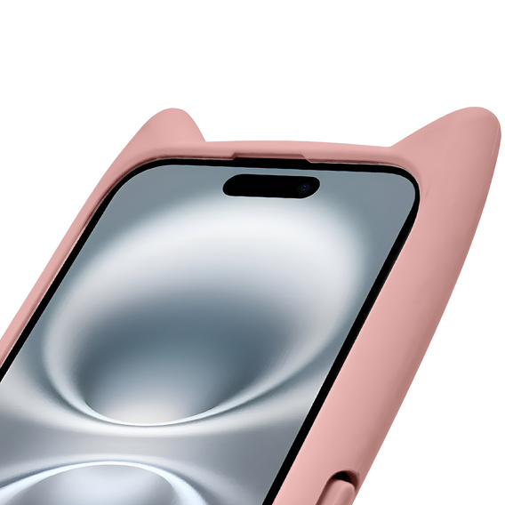 Case for iPhone 16, for MagSafe, Cute Cat, pink + Screen Glass