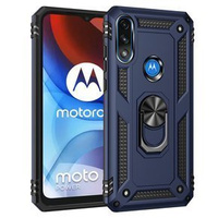 Armor Case for Motorola Moto E7 Power / E7i Power, Nox Case Ring, dark blue