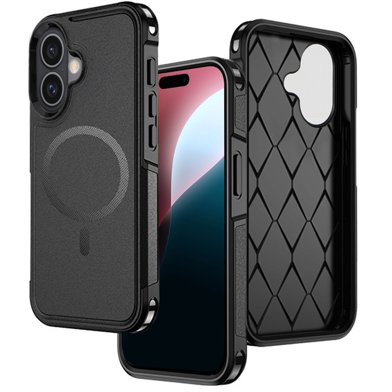 Case for iPhone 16, MagForce MagSafe, black