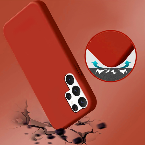 Case for Samsung Galaxy S22 Ultra 5G, Silicone Lite, red