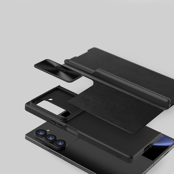 NILLKIN flip case for Samsung Galaxy Z Fold6 5G, CamShield Qin Pro, leather, black