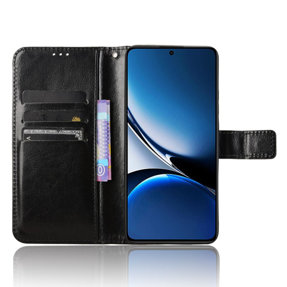 Flip case for Xiaomi Poco X7 Pro 5G, Crazy Horse Wallet, black