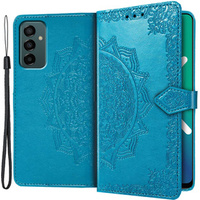 Flip case for Samsung Galaxy M23 5G / M13, Mandala, blue