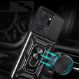 Case for Honor X7a 5G, CamShield Slide, black