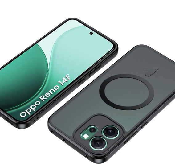 Matt Case for Oppo Reno 14F, for MagSafe, translucent black