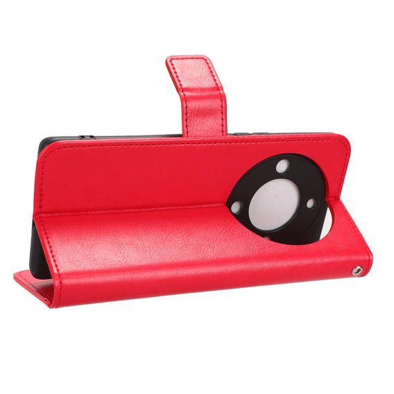Flip case for Honor Magic 5 Lite, Crazy Horse Wallet, red