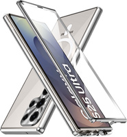 Magnetic Dual Glass MagSafe case for Samsung Galaxy S25 Ultra, silver