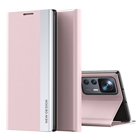 Flip case for Xiaomi 12T / 12T Pro, Side Magnetic, pink