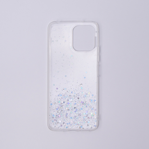 Case for Xiaomi Redmi 12, Glittery, transparent
