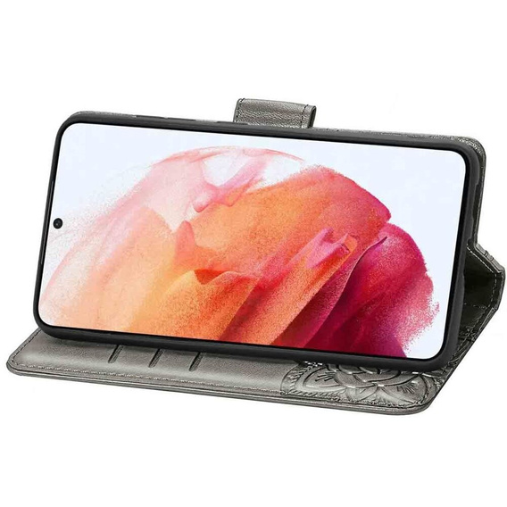 Flip case for Motorola Edge 50 Pro, Butterfly, grey