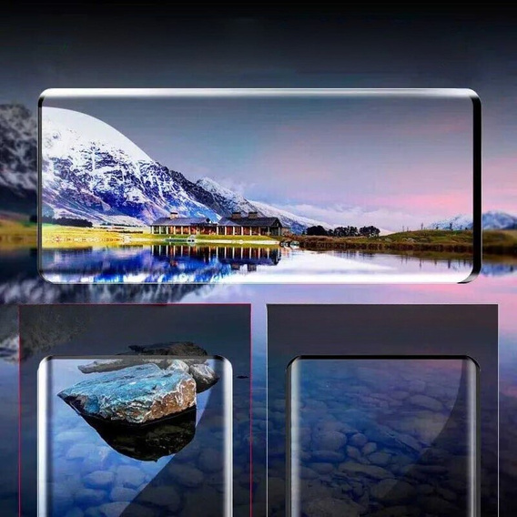 3D Tempered Glass for Motorola Edge 50 Ultra, black frame