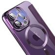Flip case for iPhone 14 Pro, RFID Wallet MagSafe CamShield, purple