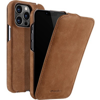 MELKCO flip case for iPhone 14 Pro Max, leather, flip, coffee
