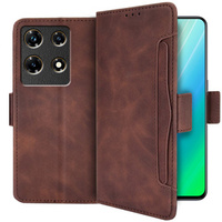 Flip case for Infinix Note 30 5G, Card Slot, brown