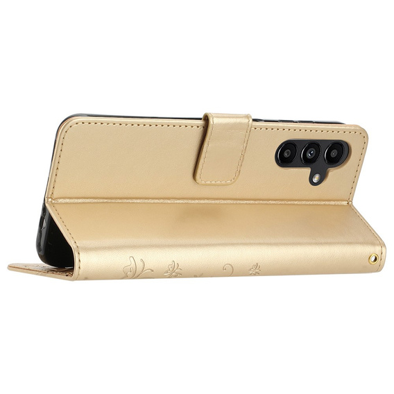Flip case for Samsung Galaxy S23 FE, Butterfly, gold
