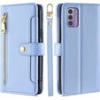 Flip case for Nokia G42, Wallet Zipper Pocket, blue