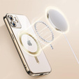 Case for iPhone 12, Electro MagSafe, gold + Screen Glass