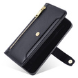 Flip case for Samsung Galaxy A16, Wallet Zipper Pocket, black
