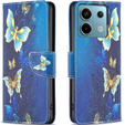 Flip case for Xiaomi Redmi Note 13 Pro 5G, Wallet, Butterflies blue
