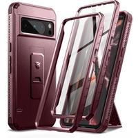 Armored case for Google Pixel 8 Pro, Dexnor Full Body (Two Frames), red