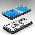 Case for Samsung Galaxy A54 5G, CamShield Slide, white / black