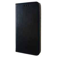 Flip case for LG K10 2017, Leather Flexi Book, black