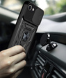 Armored Case for iPhone 16E, CamShield Slide, black + Tempered Glass 9H