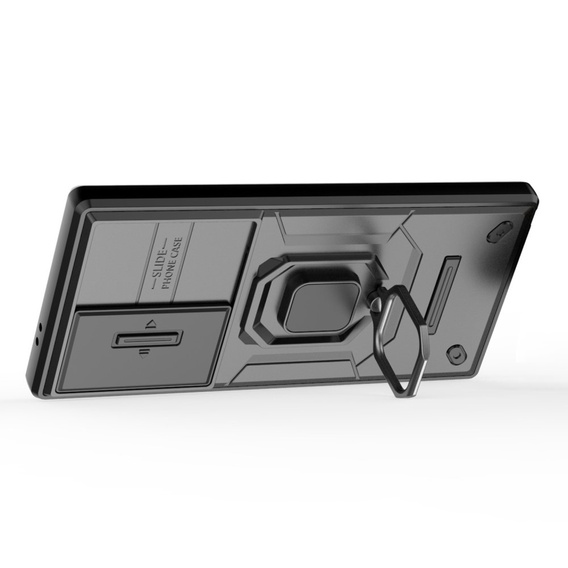 Case for Samsung Galaxy S24 Ultra, KickStand Camera Lens, black