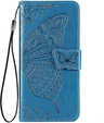 Flap case for Oppo Reno 14F, wallet, Butterfly, blue