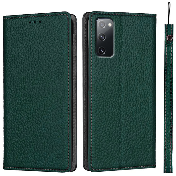 Leather case for Samsung Galaxy S20 FE, ERBORD Grain Leather, green