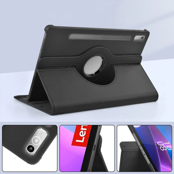 Case for Lenovo Tab P11 Pro Gen 2 TB132FU TB132XU 11.2" TB330FU 10.95", Rotating 360, black