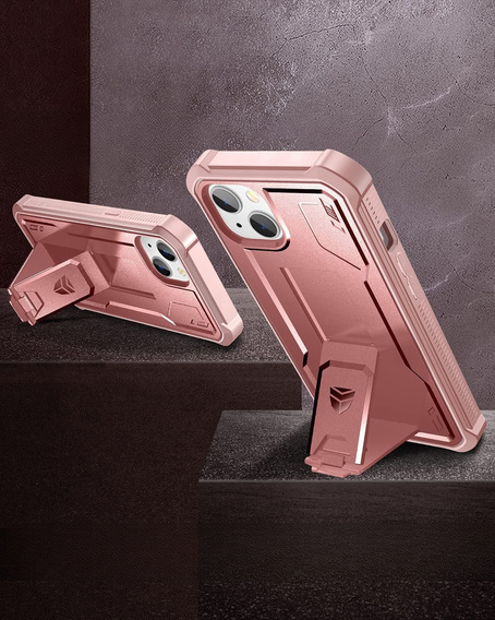 Armored case for iPhone 13 / 14, Dexnor Full Body, pink rose gold