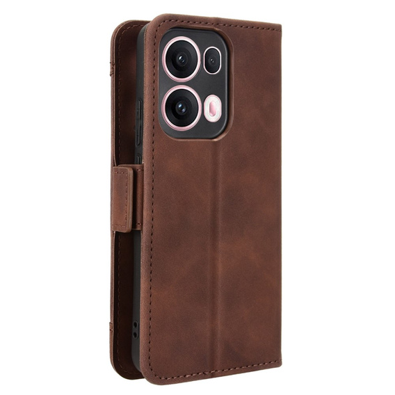 Flip case for Oppo Reno 13 Pro, Card Slot, brown